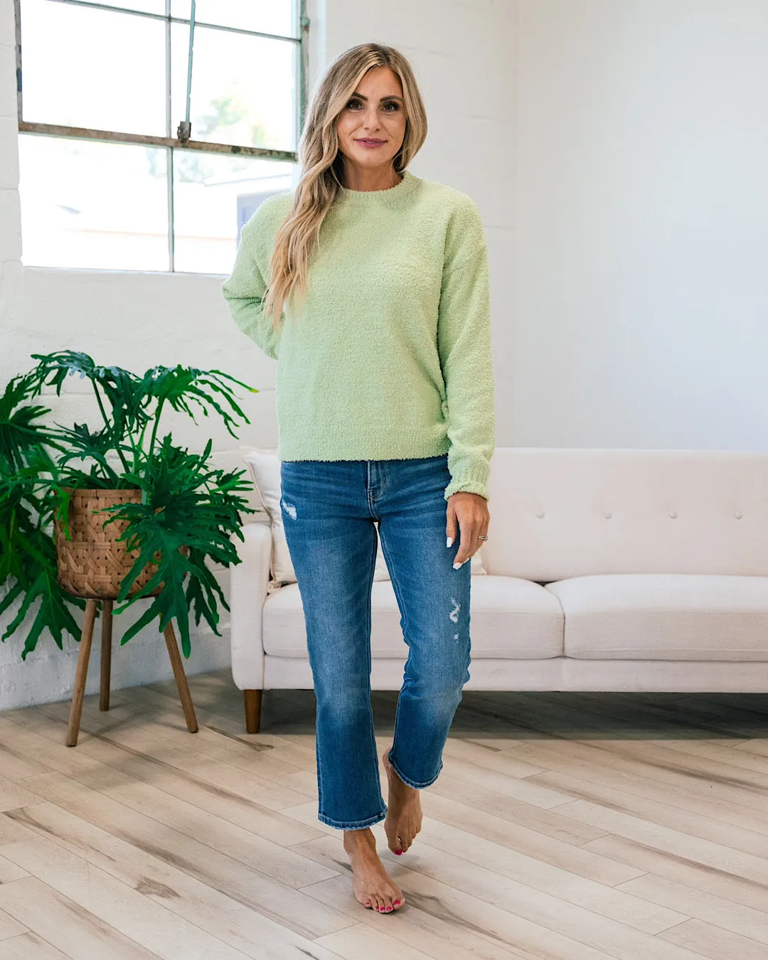 Alayna Cozy Sweater - Lime