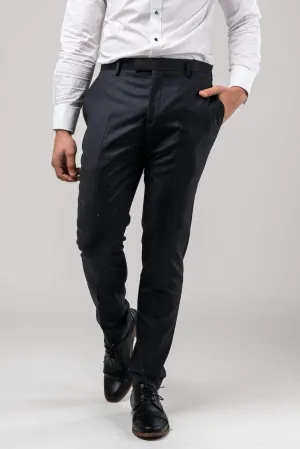Aston slim fit moores trouser in charcoal
