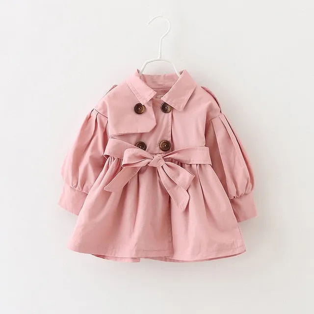 Baby Jacket Casaco Infantil Girl Baby Coat 2019 Spring Baby Jas Trench Double Breast Windbreaker for Girl Kids Jacket For 1-4T