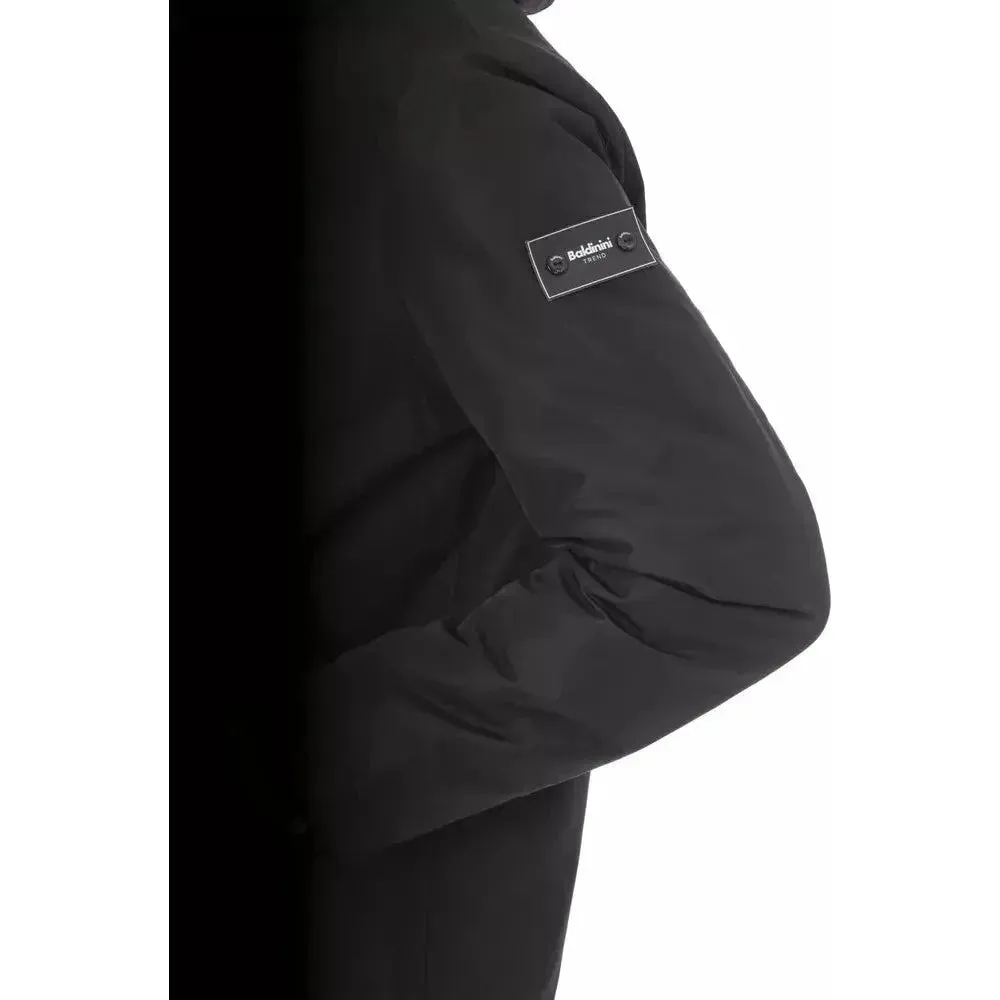 Baldinini Trend Black Polyester Men Jacket