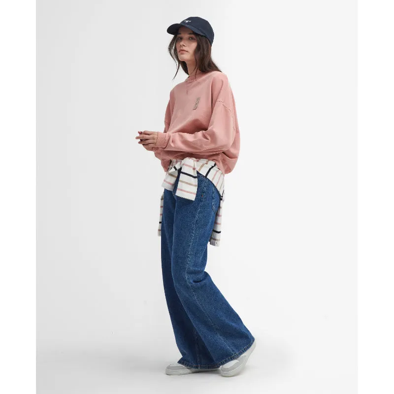 Barbour Elisha Ladies Sweatshirt - Mahogany Rose