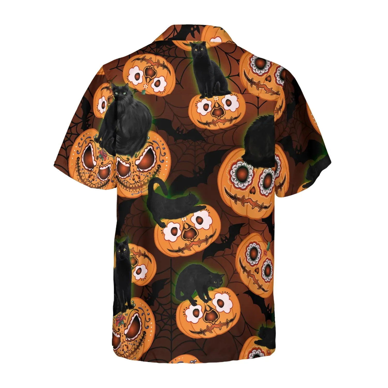 Black Cats Halloween Hawaiian Shirt, Hawaiian Shirt For Men - Perfect Gift Husband, Wife, Boyfriend, Girlfriend, Family, Friends