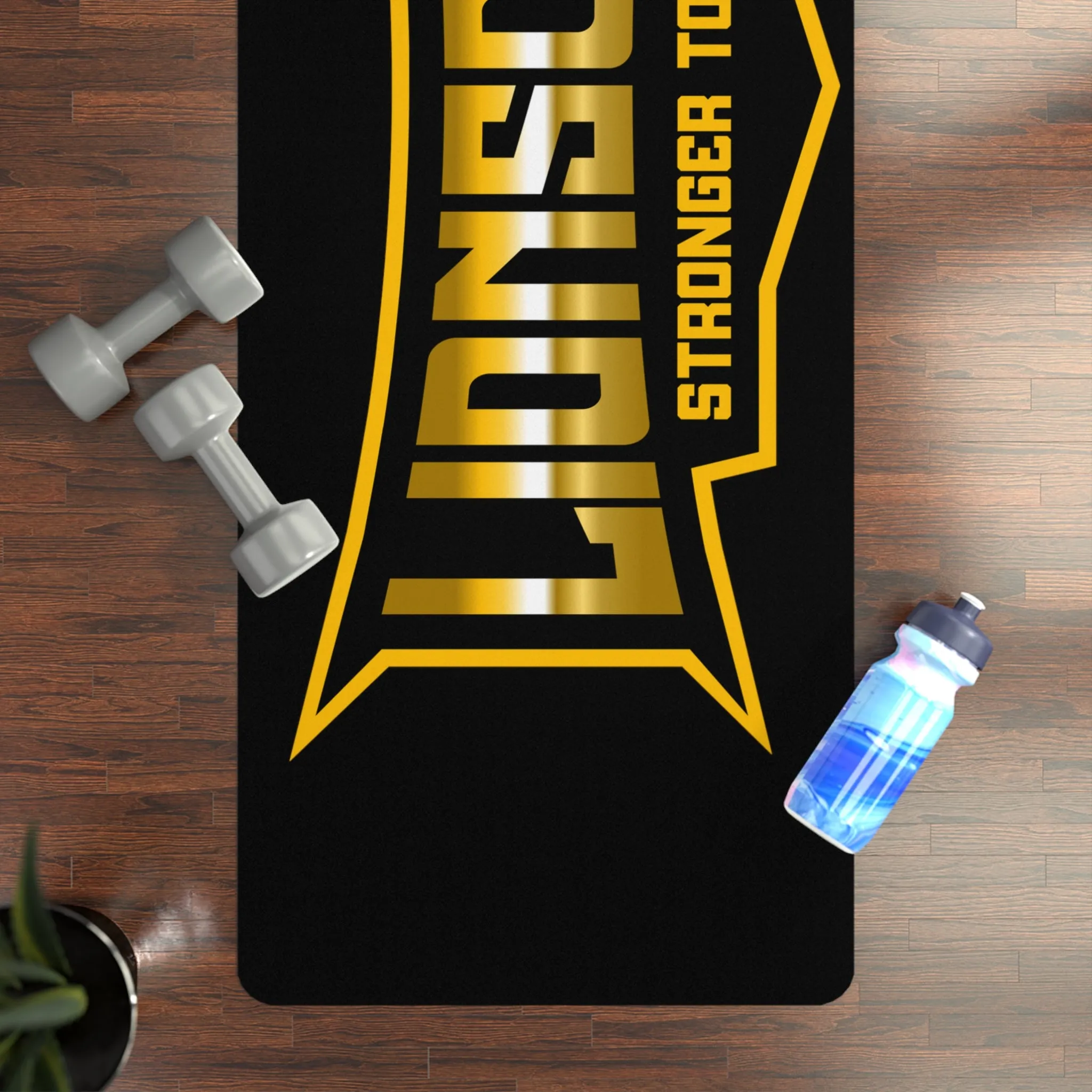 Black LionSquad Rubber Yoga Mat