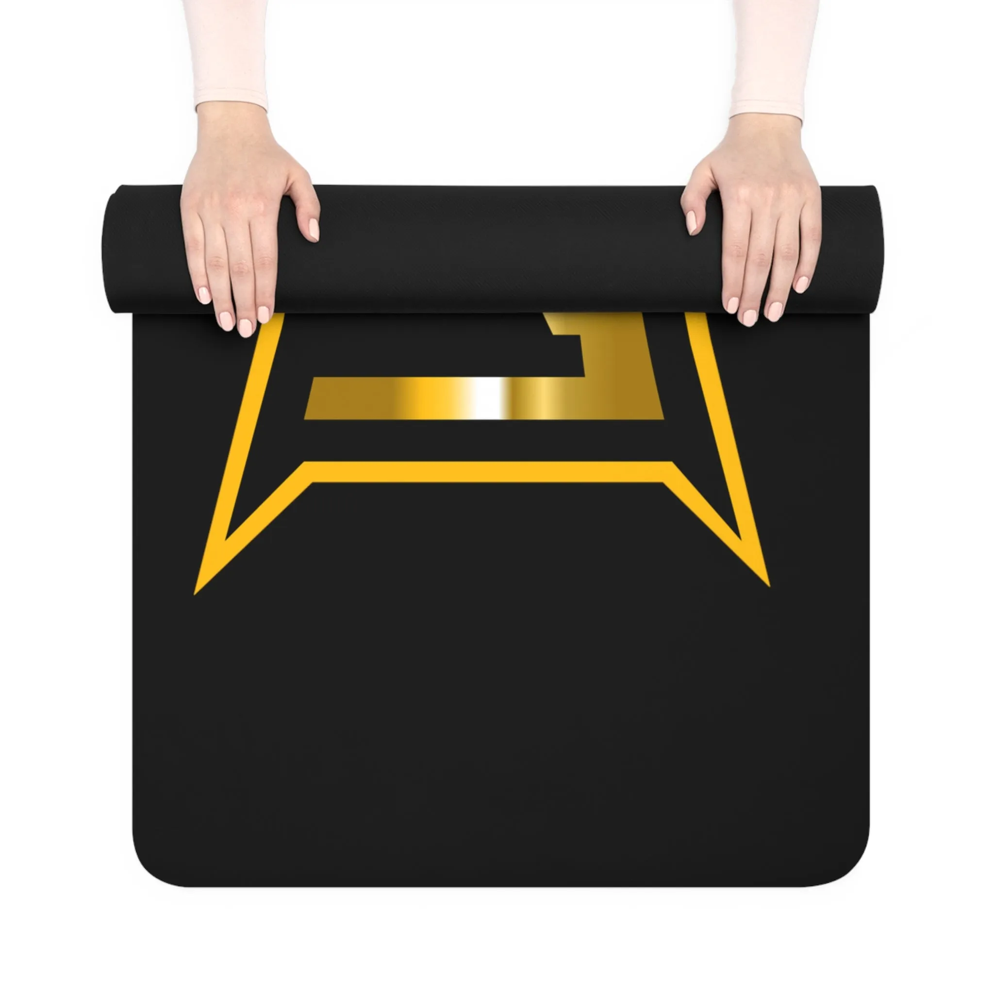 Black LionSquad Rubber Yoga Mat