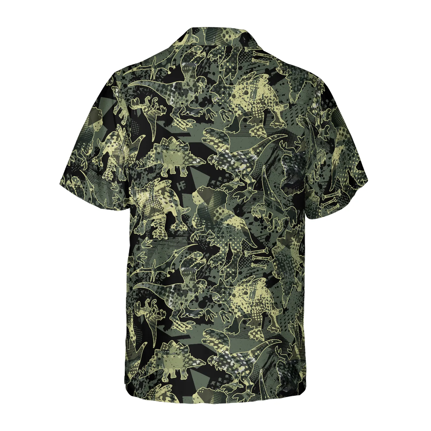 Camo Dinosaur Pattern Hawaiian Shirt, Dinosaur Hawaiian Shirt, Best Gift For Dinosaur Lover, Friend, Family