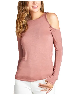 [Clearance] Womens Cold Should Long Sleeve Lightweight Stretchy Shirts Top Tee