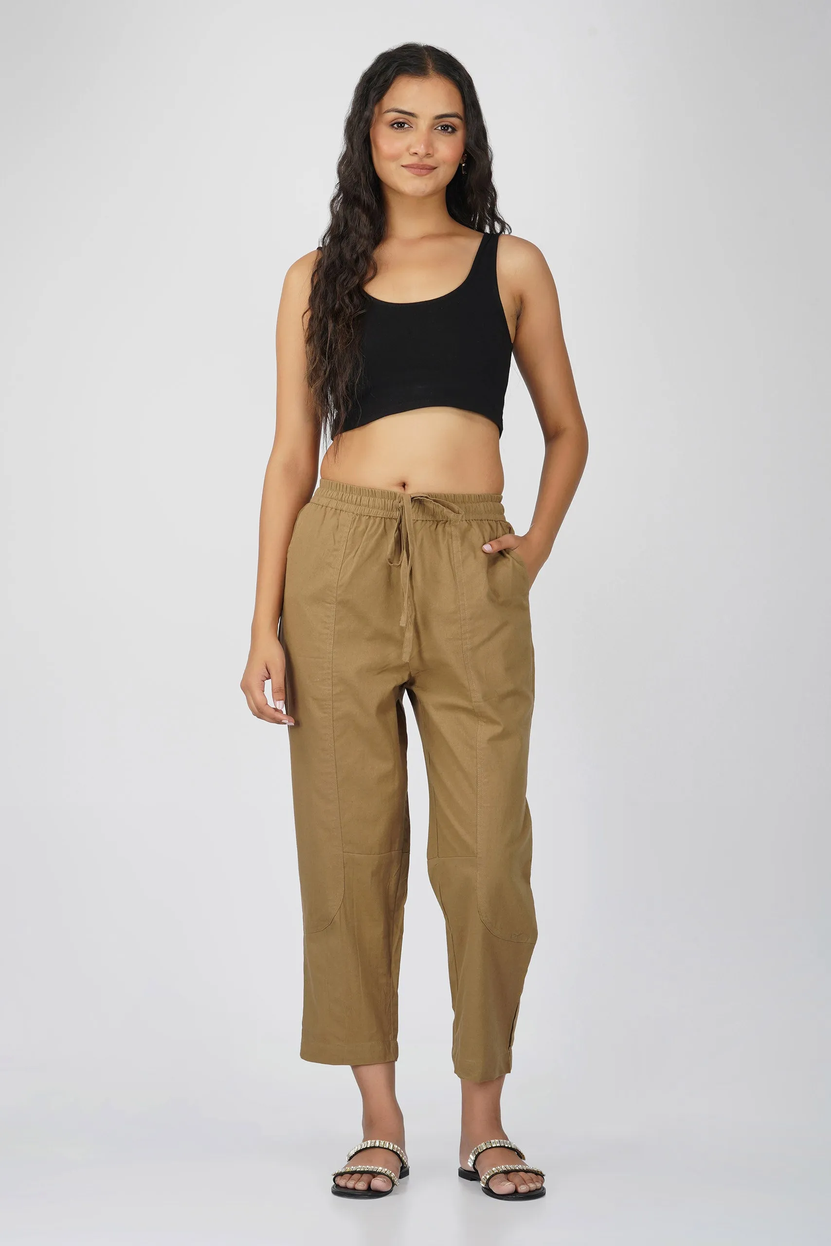 Dark Chikoo Baggy Pant