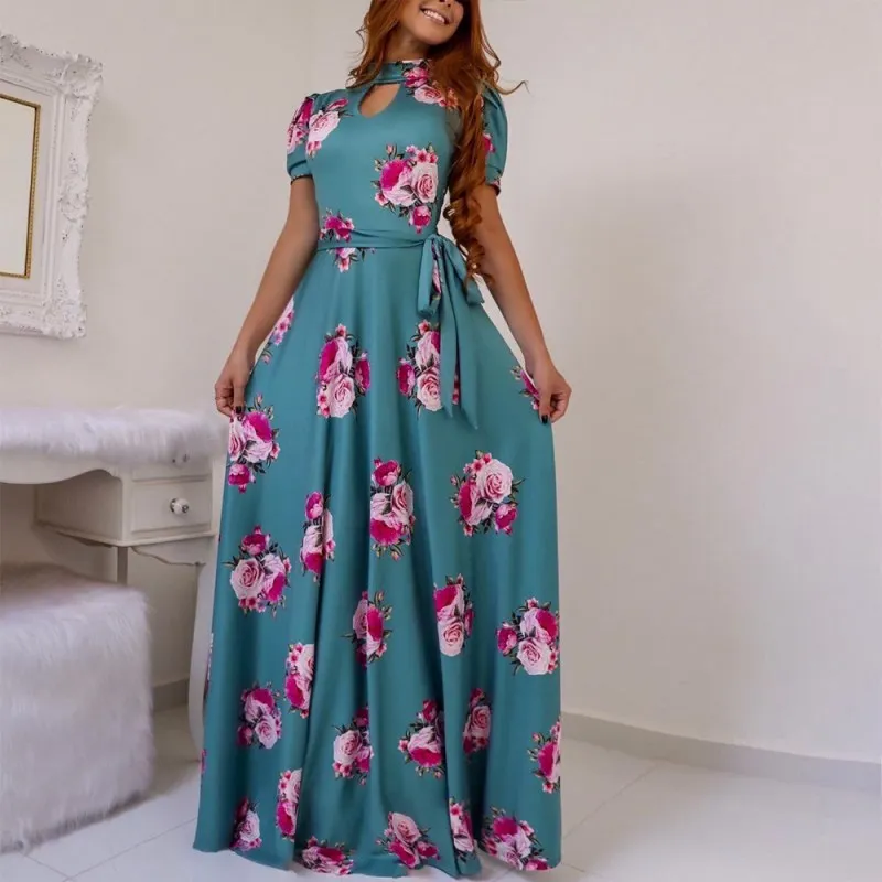 Dark Green Elegant Maxi Dress