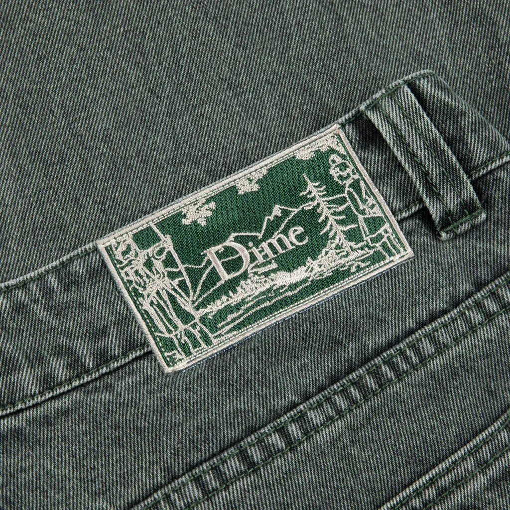 Dime - Classic Relaxed Denim Pants in Faded Green
