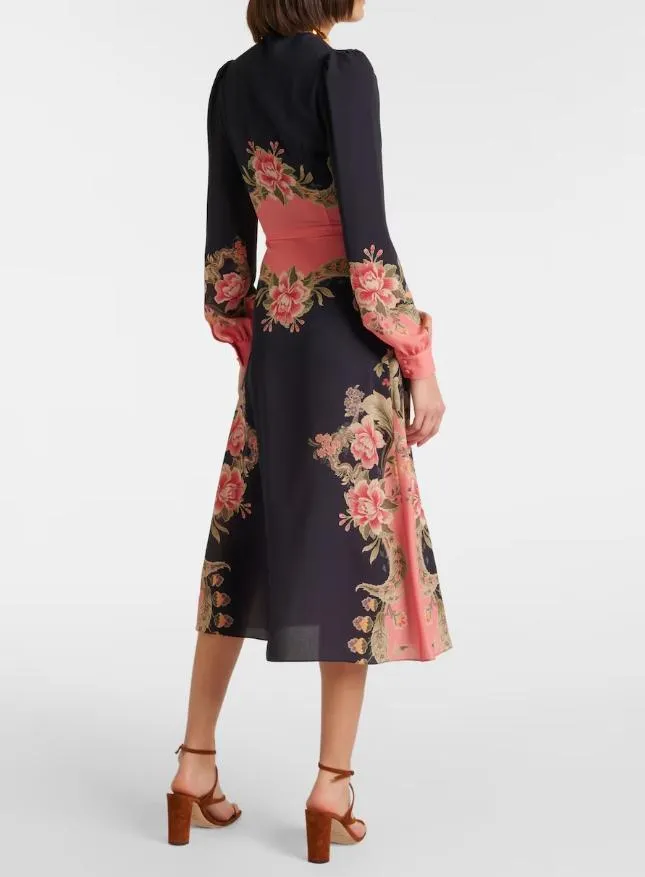 Elegant Floral Fall Dress