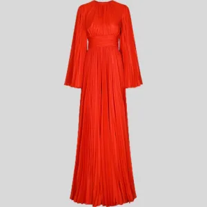 Elegant Long Sleeve Shirring Dress