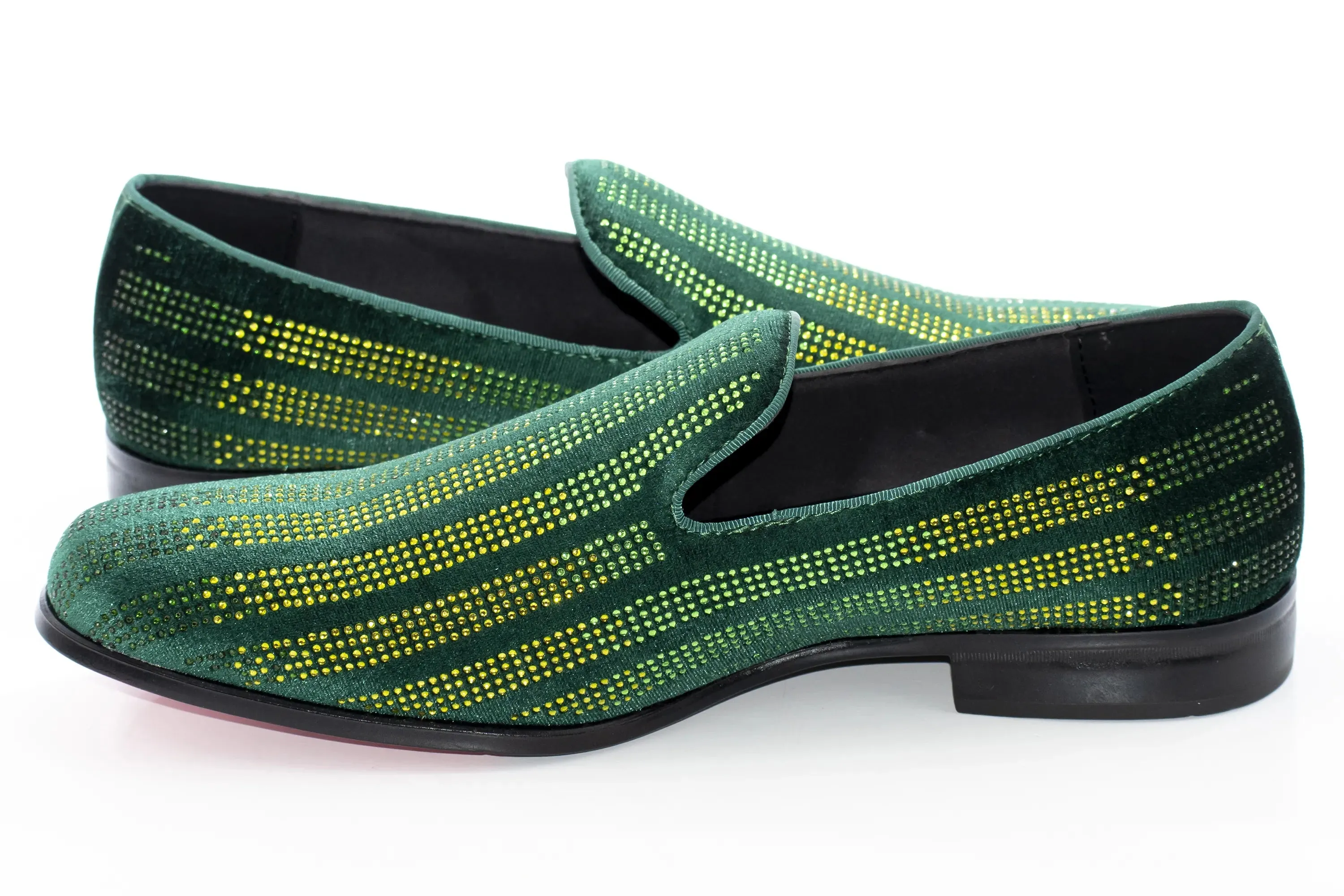 Emerald Multicolor Rhinestone Designer Dress Loafer