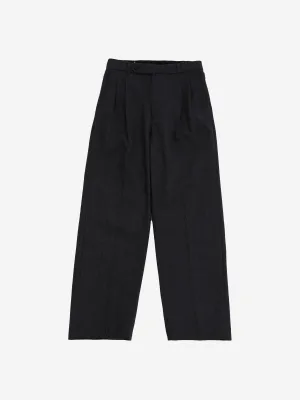 Farah Japan Two Tuck Side Adjustable Pants - C.Grey