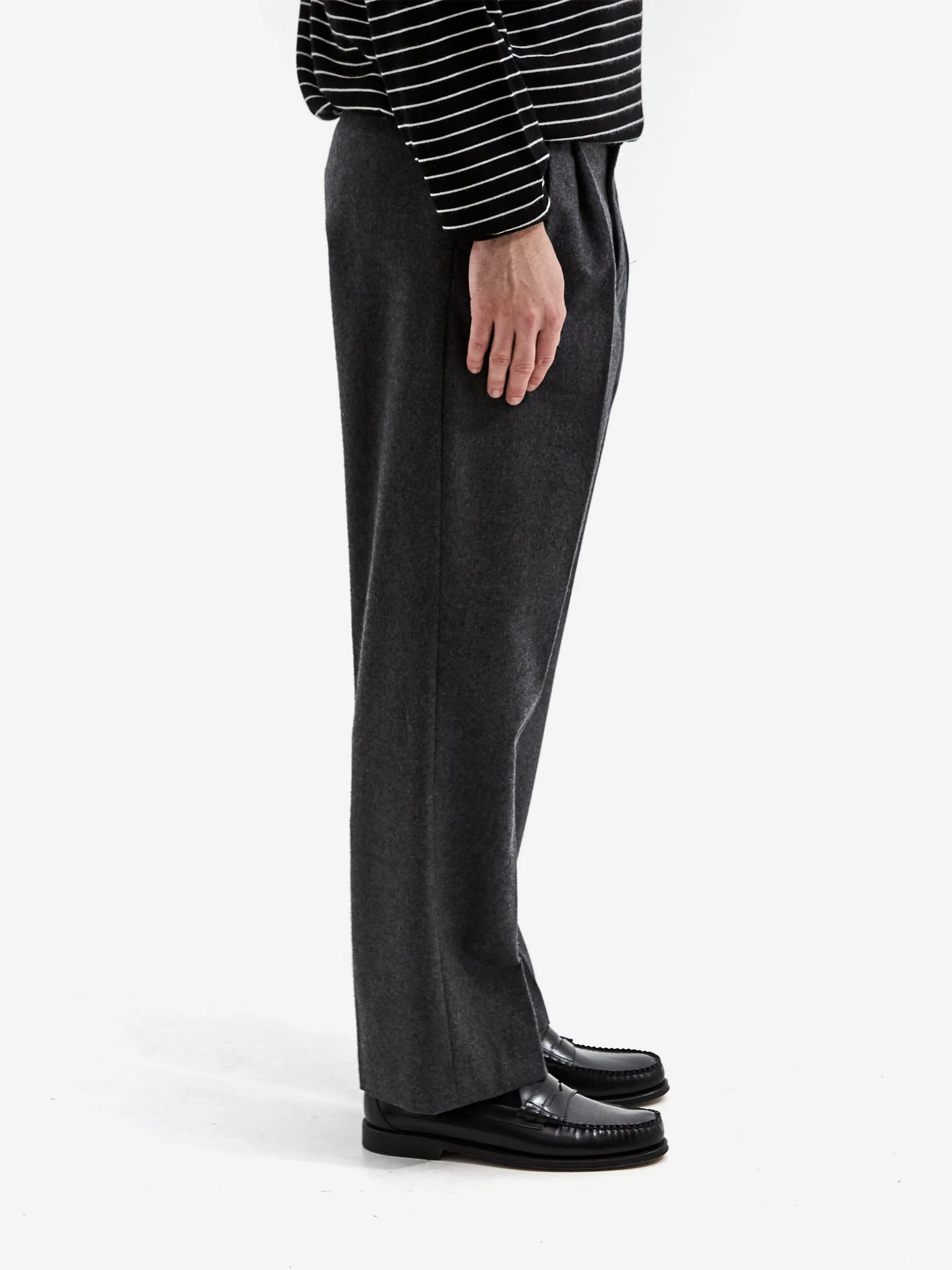Farah Japan Two Tuck Side Adjustable Pants - C.Grey