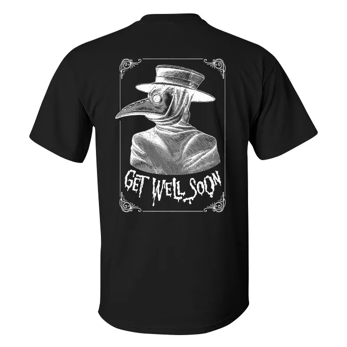 Get Well Soon Plague Doctor Print Men's T-shirt