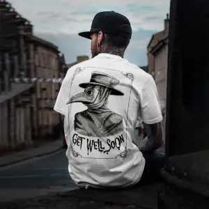 Get Well Soon Plague Doctor Print Men's T-shirt