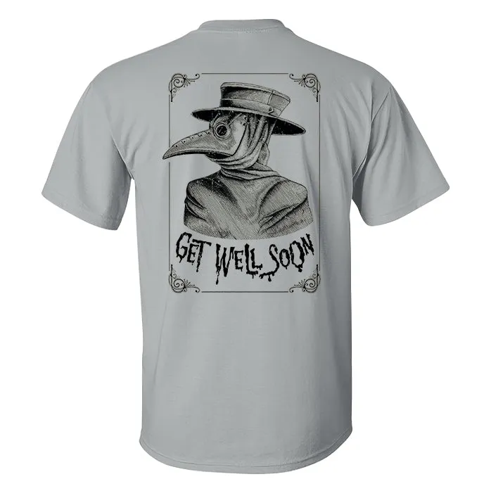 Get Well Soon Plague Doctor Print Men's T-shirt