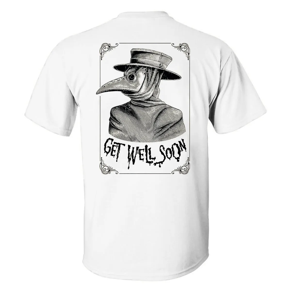 Get Well Soon Plague Doctor Print Men's T-shirt