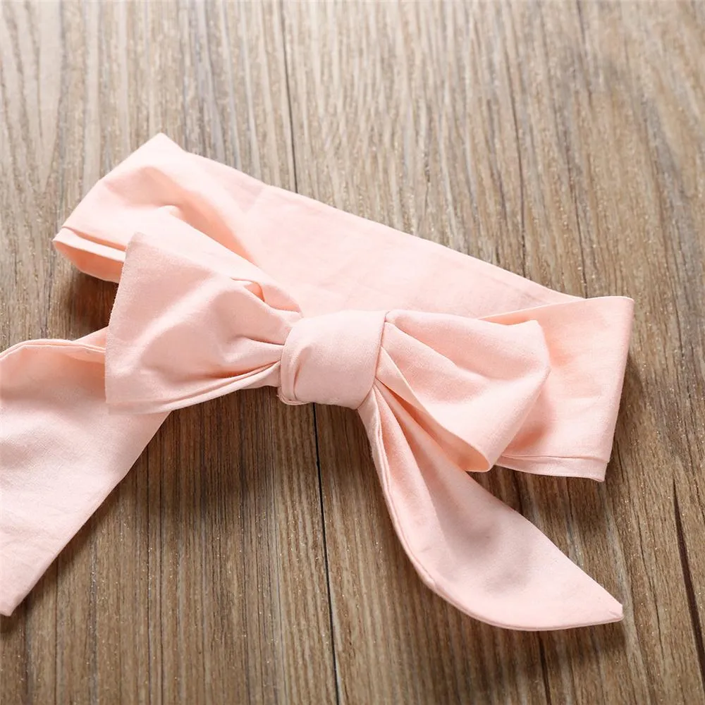 Girls Solid Color Sling Top & Pants & Headband Girls Clothing Wholesalers