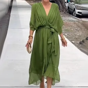 Glenda | Elegant V-neck Dress