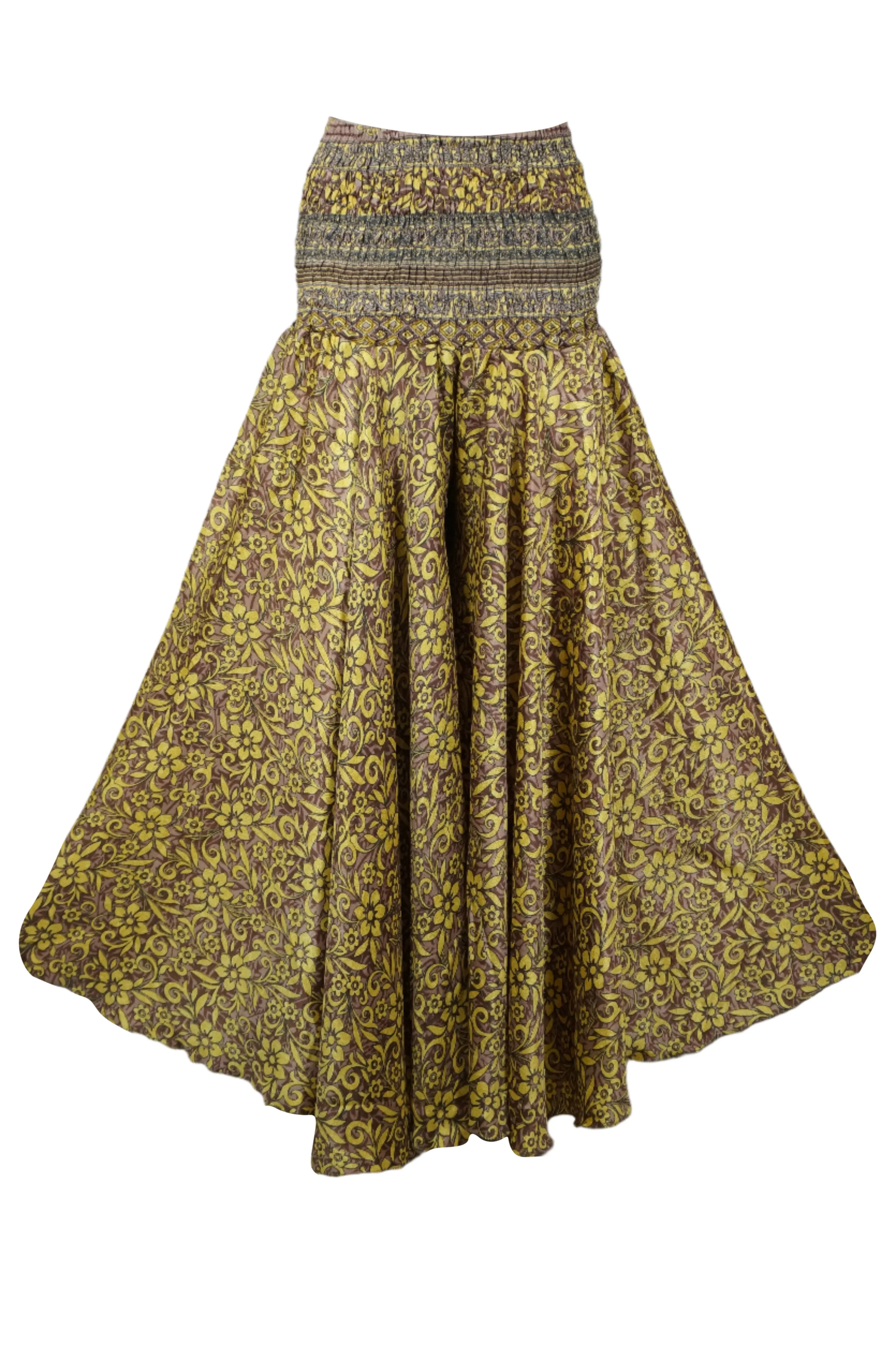 Handmade Bohemian Olive Green Wide-Leg Pants – Flowy Divided Skirt