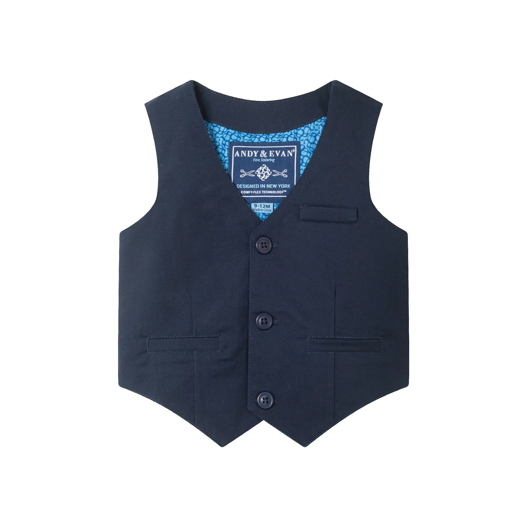 Infant (0-24M) 4-Piece Vest and Pants Set | Navy