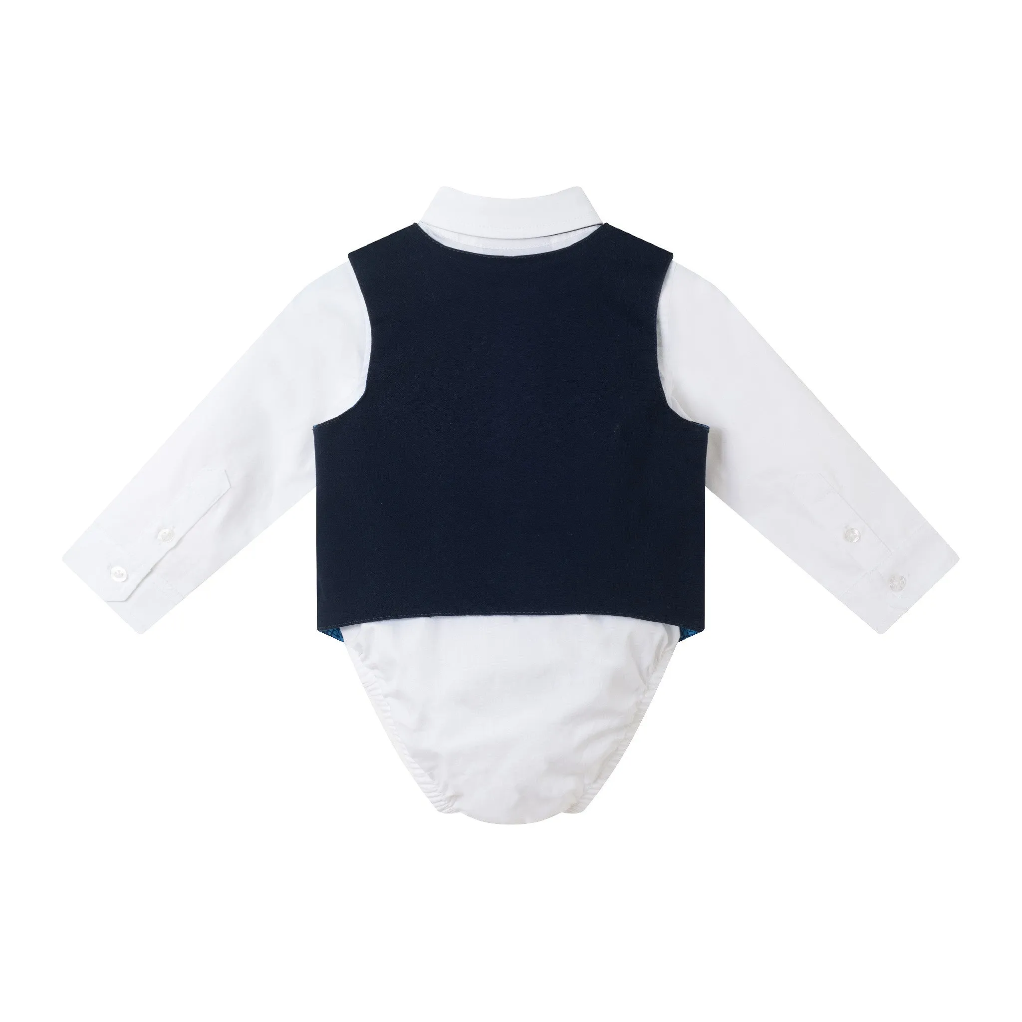 Infant (0-24M) 4-Piece Vest and Pants Set | Navy