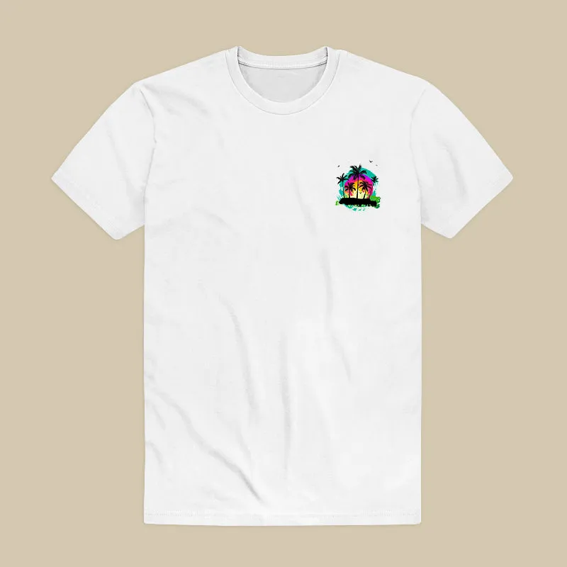 Islands Palm Sunset Printed Men's T-shirt