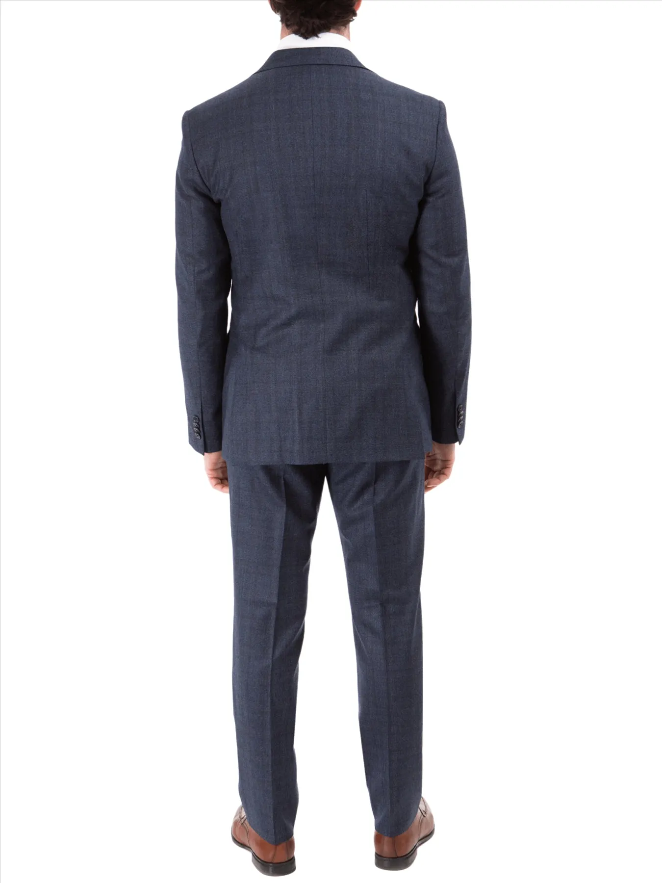 John Varvatos Half-Canvassed Navy Two Button Wool Blend Suit