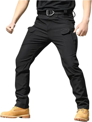 Khaki Pants Mens Stretch Stretch Cargo Pants Relaxed Fit Tactical Hiking Pant Ripstop Water Resistant Trousers