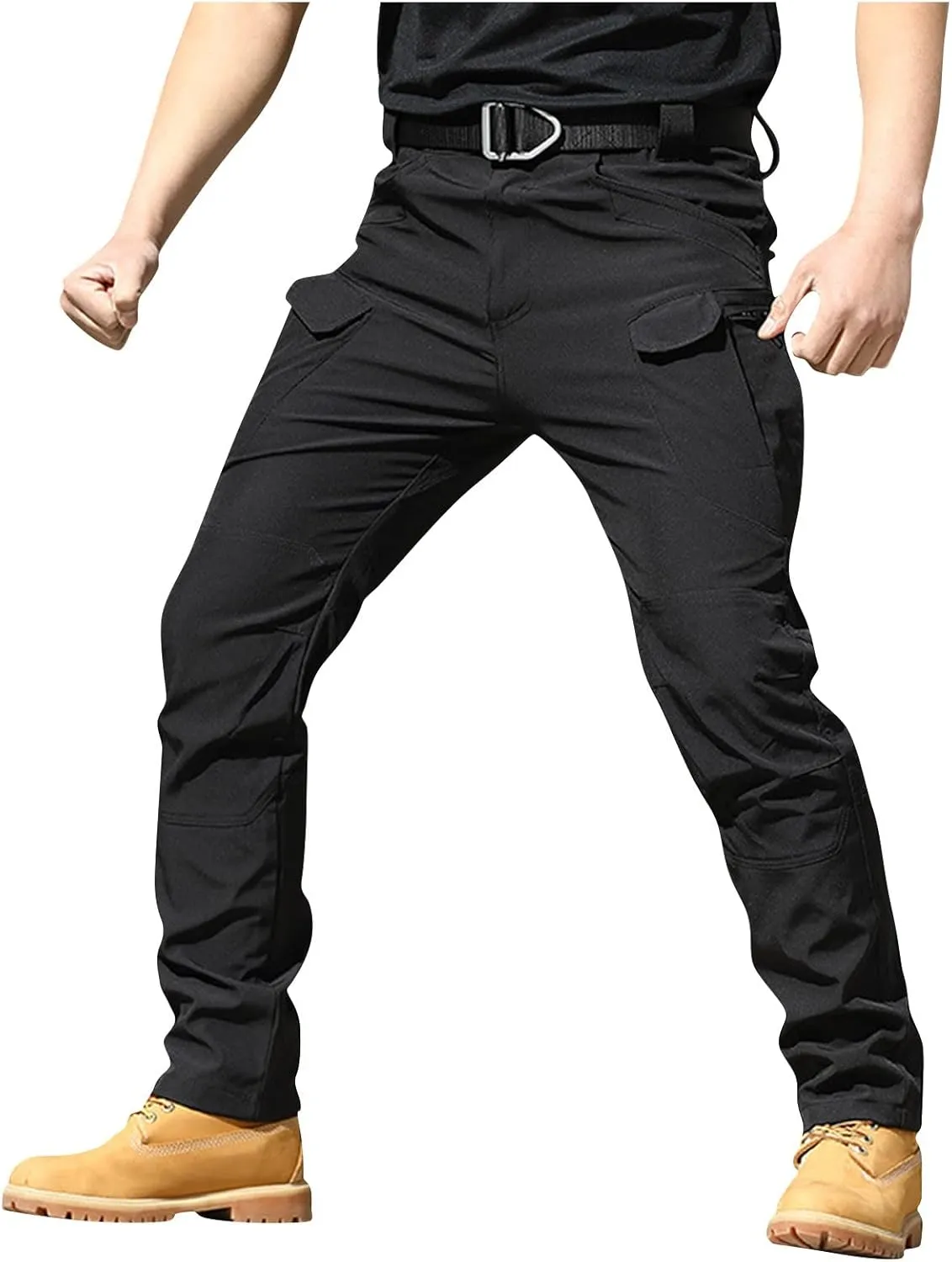 Khaki Pants Mens Stretch Stretch Cargo Pants Relaxed Fit Tactical Hiking Pant Ripstop Water Resistant Trousers