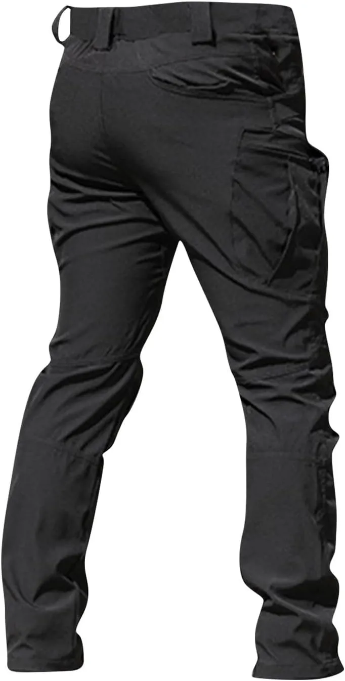 Khaki Pants Mens Stretch Stretch Cargo Pants Relaxed Fit Tactical Hiking Pant Ripstop Water Resistant Trousers