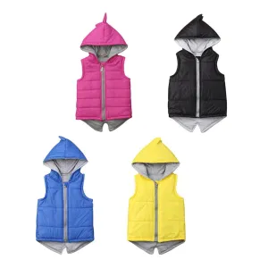 Kids Winter Warm Cartoon  Dinosaur Kids Baby Girl  Jacket Waistcoat Coat Supplier
