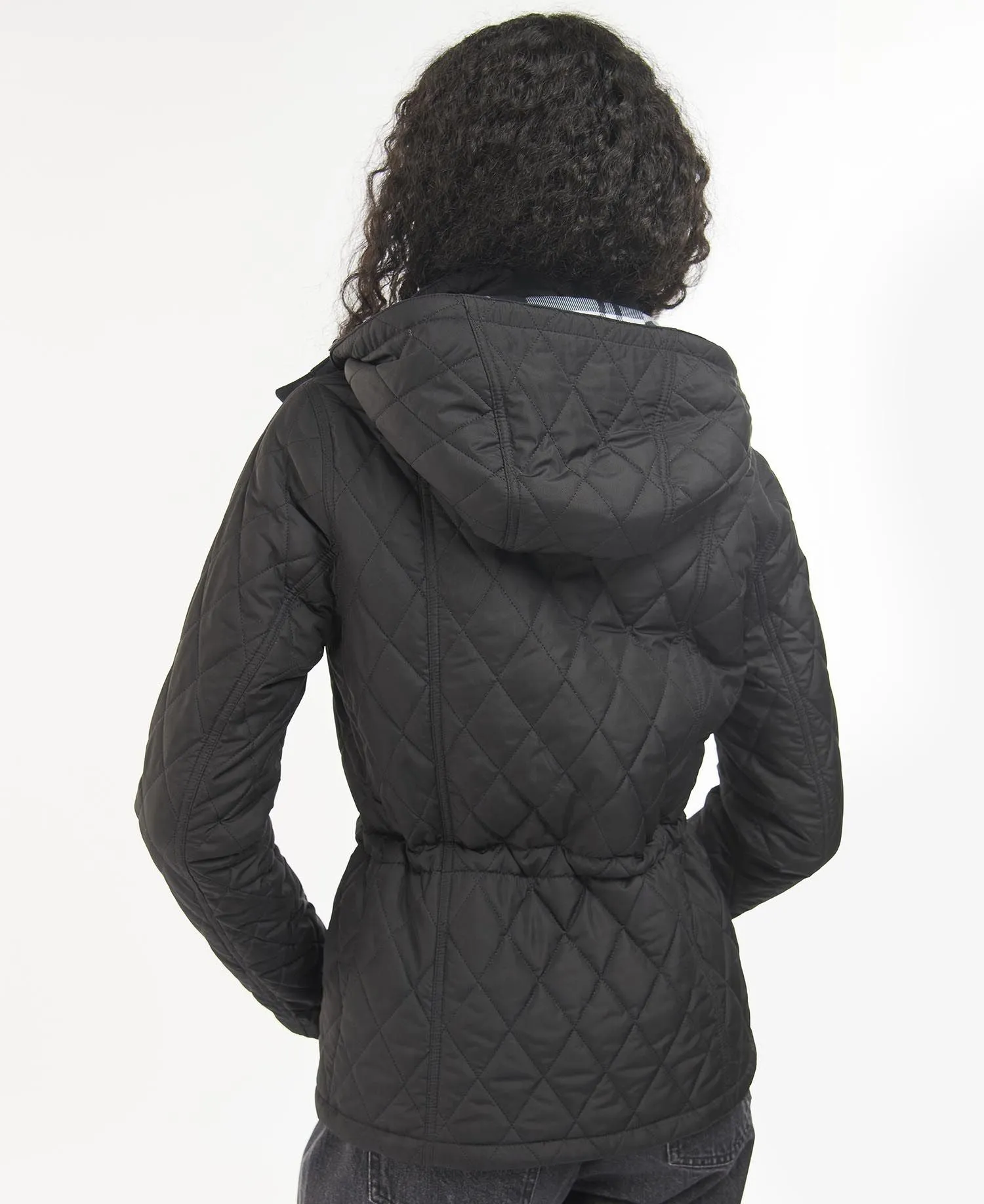 LADIES BARBOUR MILLFIRE QUILTED JACKET - BLACK