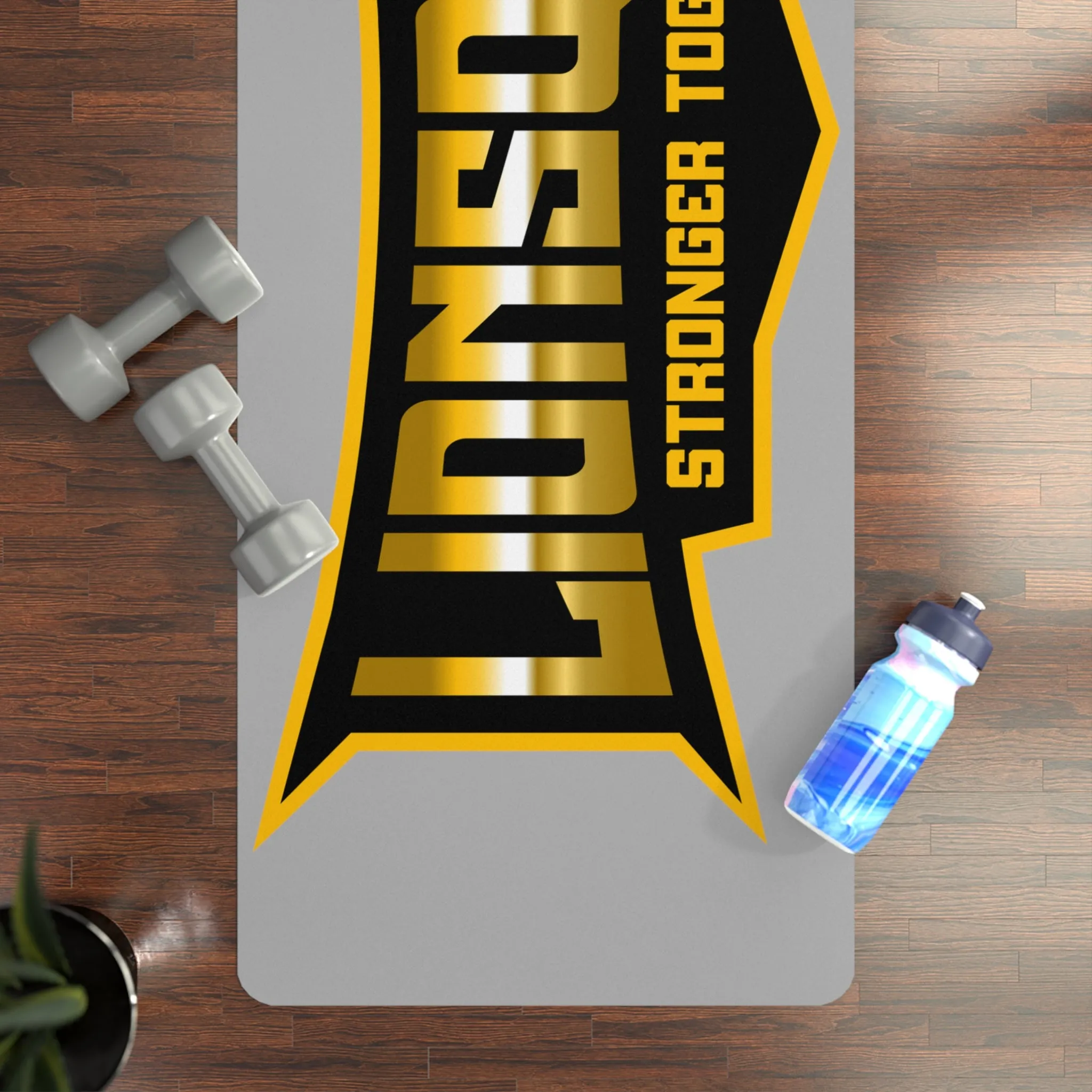 Light Grey LionSquad Rubber Yoga Mat