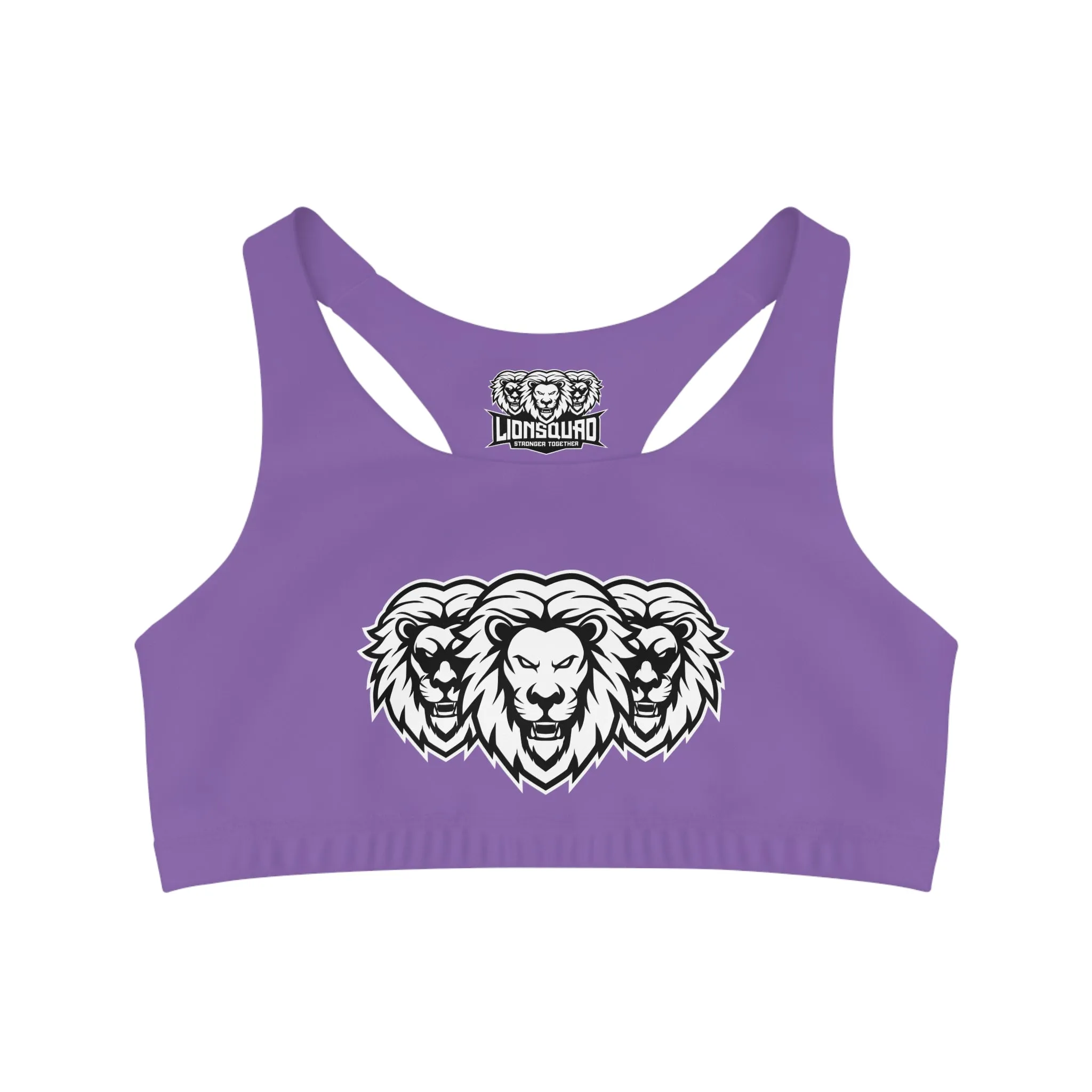 Light Purple "White Lion"  Seamless Sports Bra