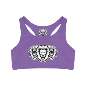 Light Purple "White Lion"  Seamless Sports Bra