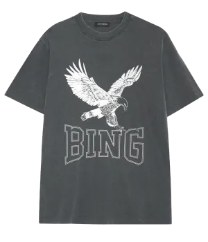 Lili Retro Eagle Tee in Washed Black