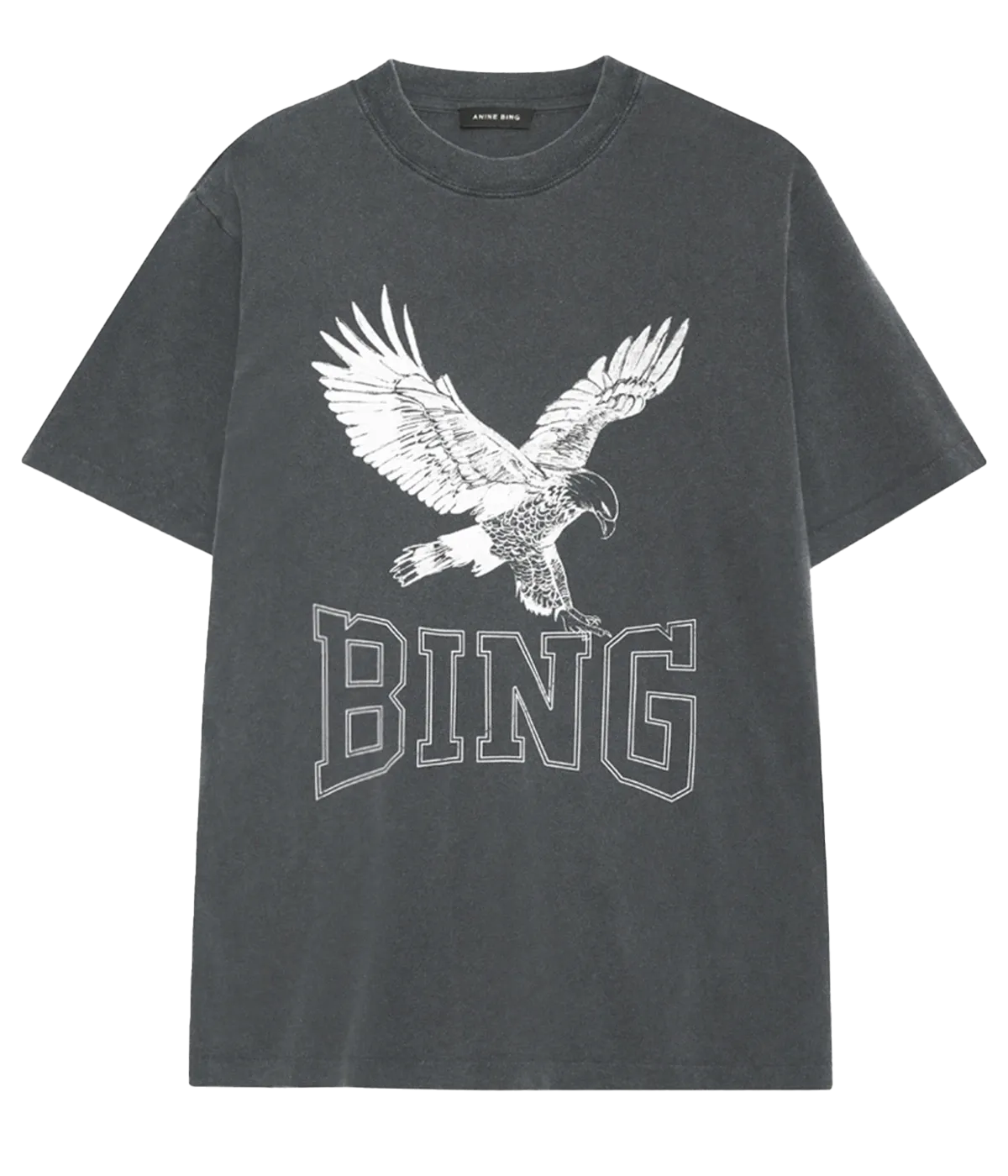 Lili Retro Eagle Tee in Washed Black