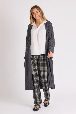Longline Cardigan - Charcoal