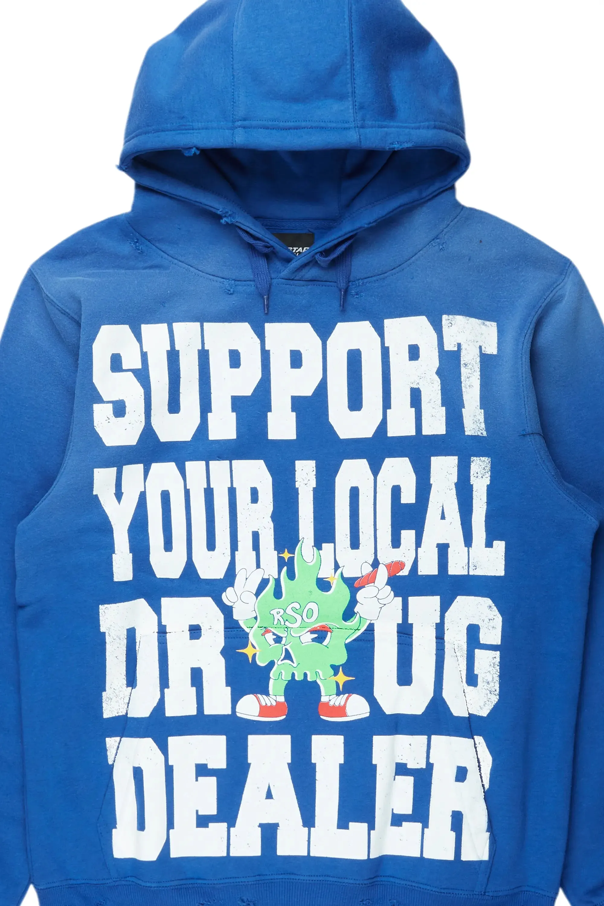 Mareona Royal Blue Oversized Hoodie