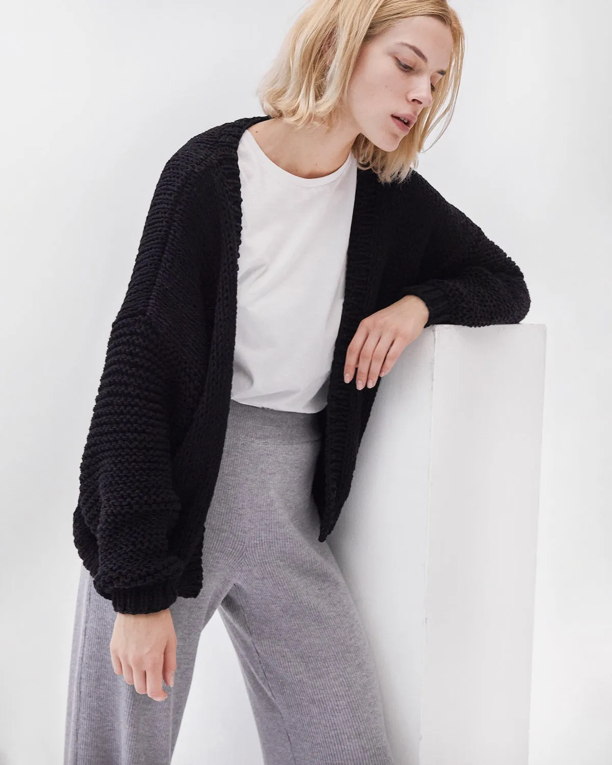 Marina Cotton Cardigan Black