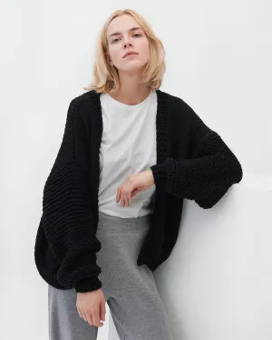 Marina Cotton Cardigan Black