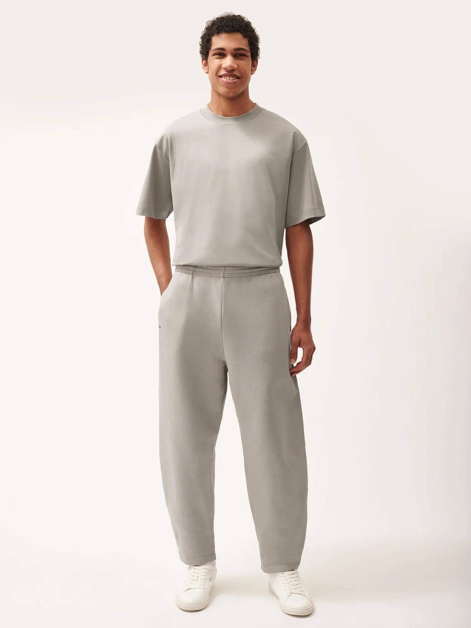 Mens DNA Barrel-Leg Track Pants—stone