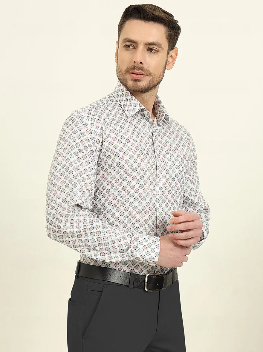 Multicolor Printed Regular Fit Formal Shirt | JadeBlue