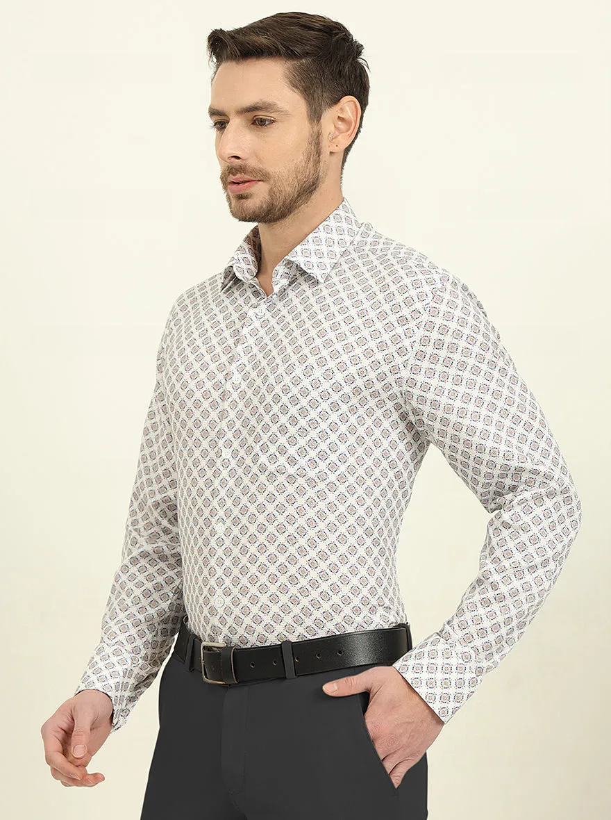 Multicolor Printed Regular Fit Formal Shirt | JadeBlue