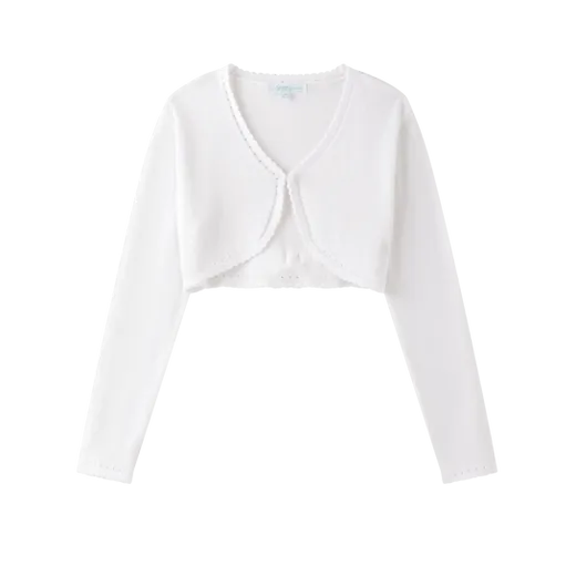 Newness White Bolero with bow
