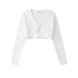 Newness White Bolero with bow