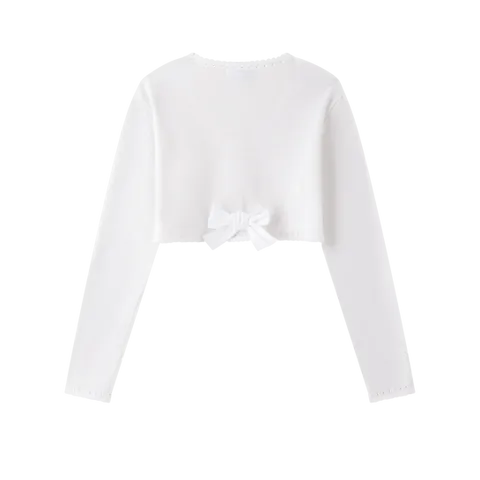 Newness White Bolero with bow