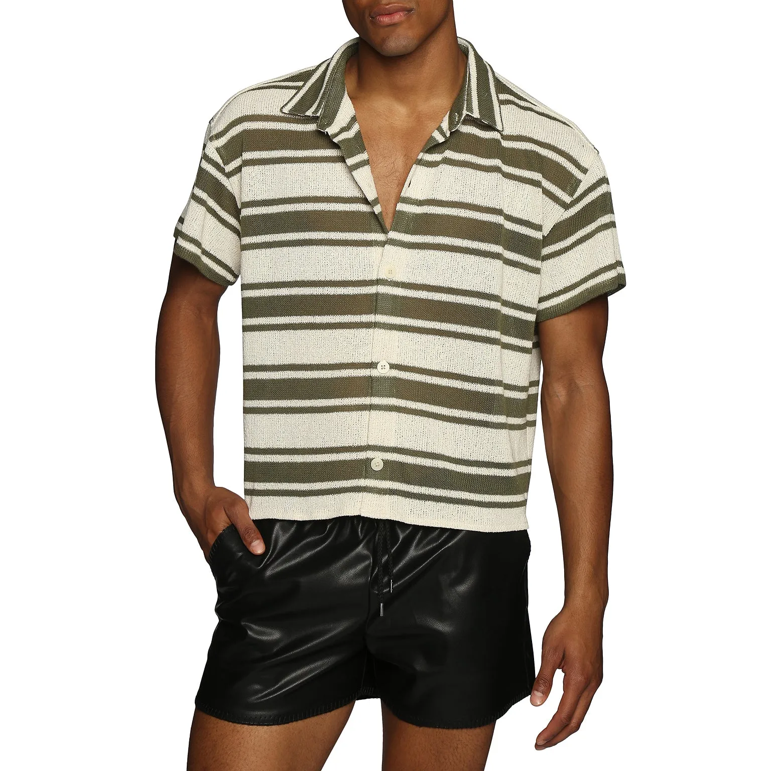 Olive Beaulieu Stripe Knit Shirt